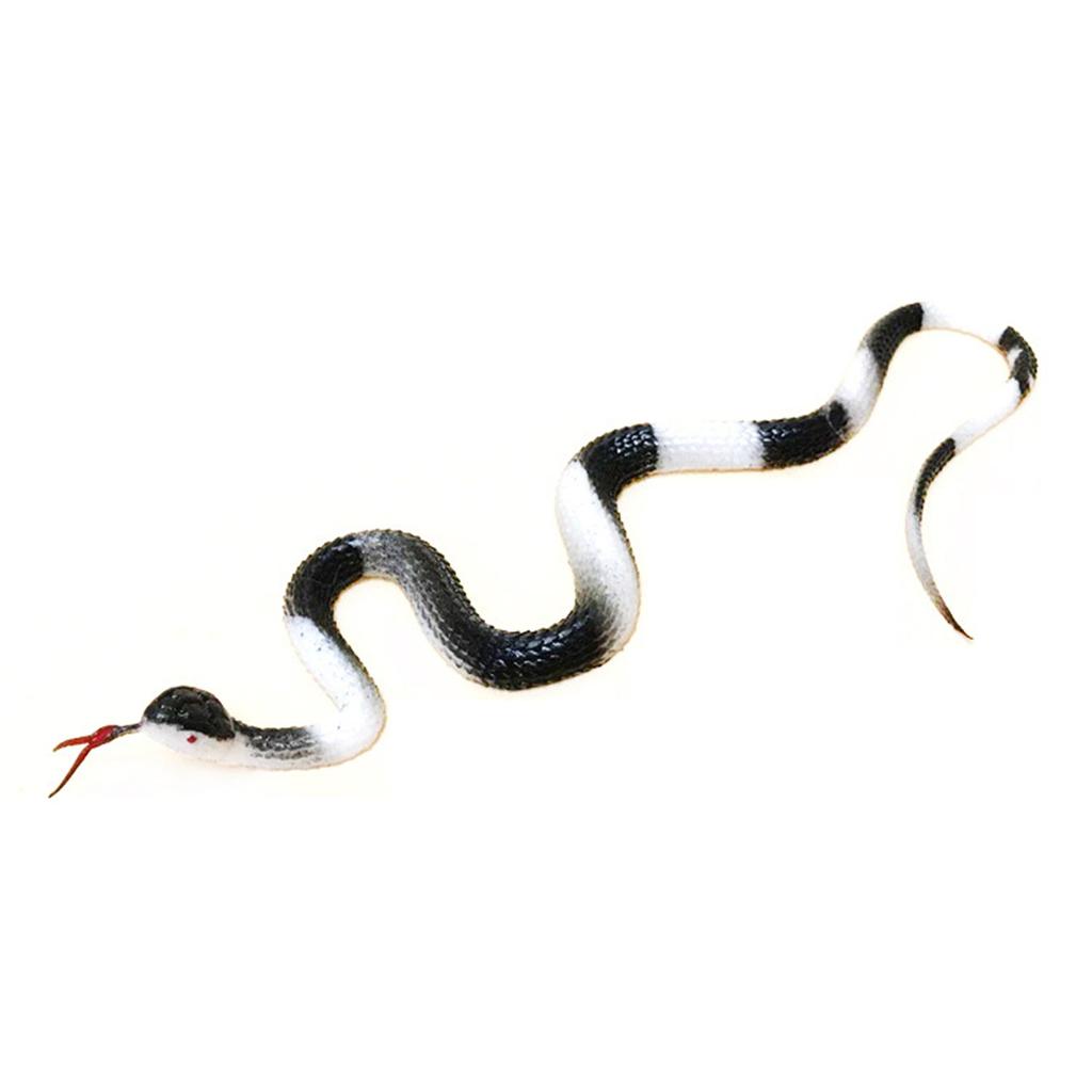 45cm Fake Realistic Rubber Toy Snake Simulation Anaconda Scary Halloween To Scare Birds Props Prank Trick Toy Accessories