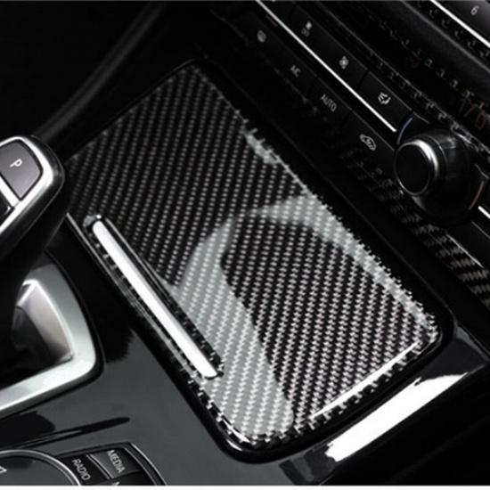 Carbon Fiber Auto Car Sticker Storage Box Panel Cover Decorat Decal For BMW F10