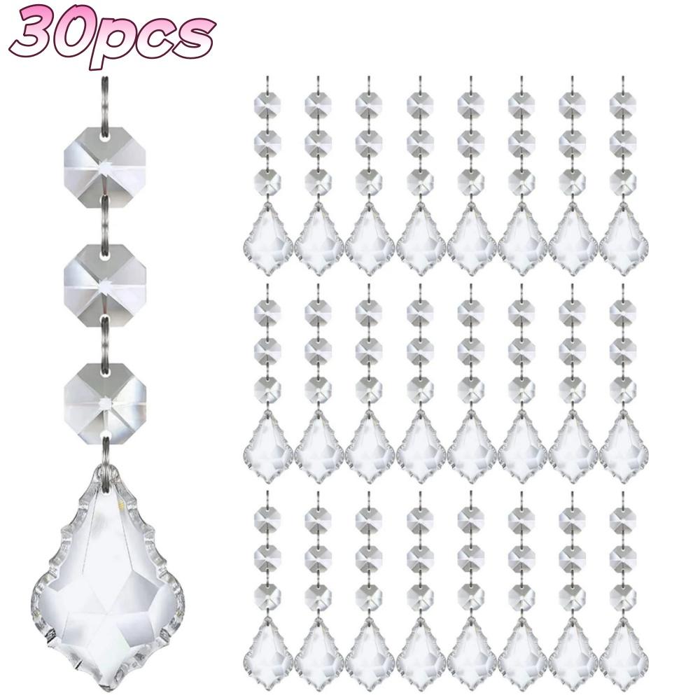 

Набор из 30 акриловых кленовых листьев, елочные украшения, прозрачные акриловые подвески в виде кленовых листьев, подвесные акриловые оконные украшения One Size