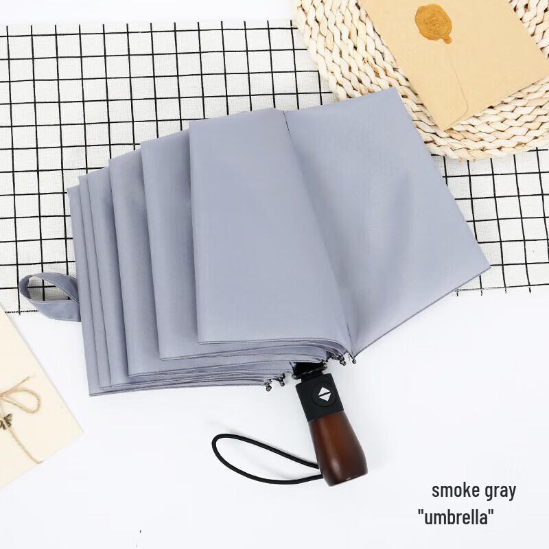 Xuqing Automatic Folding Umbrella with Solid Wood Handle