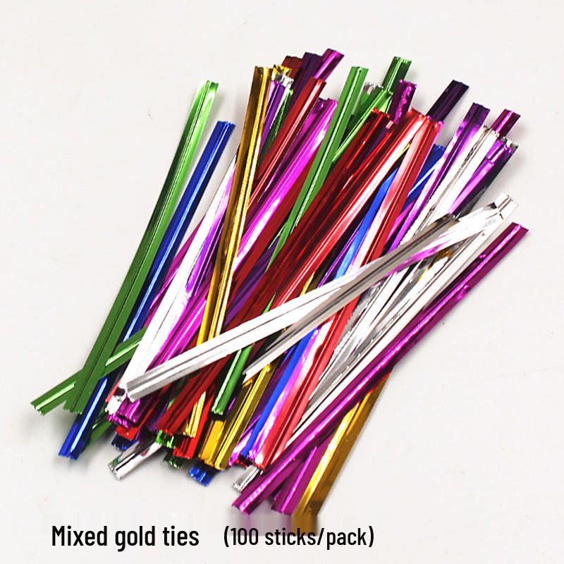 Lollipop and Baking Kraft Paper Sticks with Colored Twist Ties for Food Packaging