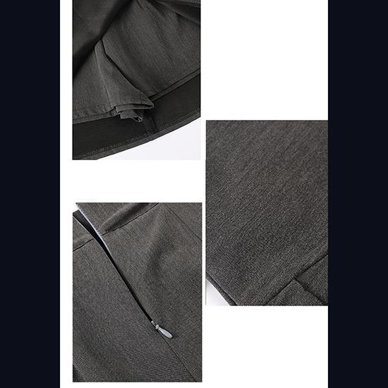 Polodlouhá sukně skládaná sukně, letní dámská sukně v áčkovém střihu, štíhlá a mírně baculatá, rozdělená krátká sukně, velký pas s vysokým pasem, černé zabalené hýždě