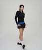 SELITIO Color Block Layered Long Sleeve T-Shirt Black
