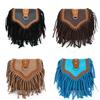 Elegant Bohemian Tassel Crossbody Bag For Women Stylish Vintage Pu Shoulder Bag