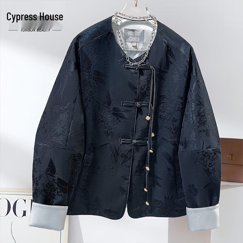 

Женская куртка в новом китайском стиле с застежкой на дисковые пуговицы L