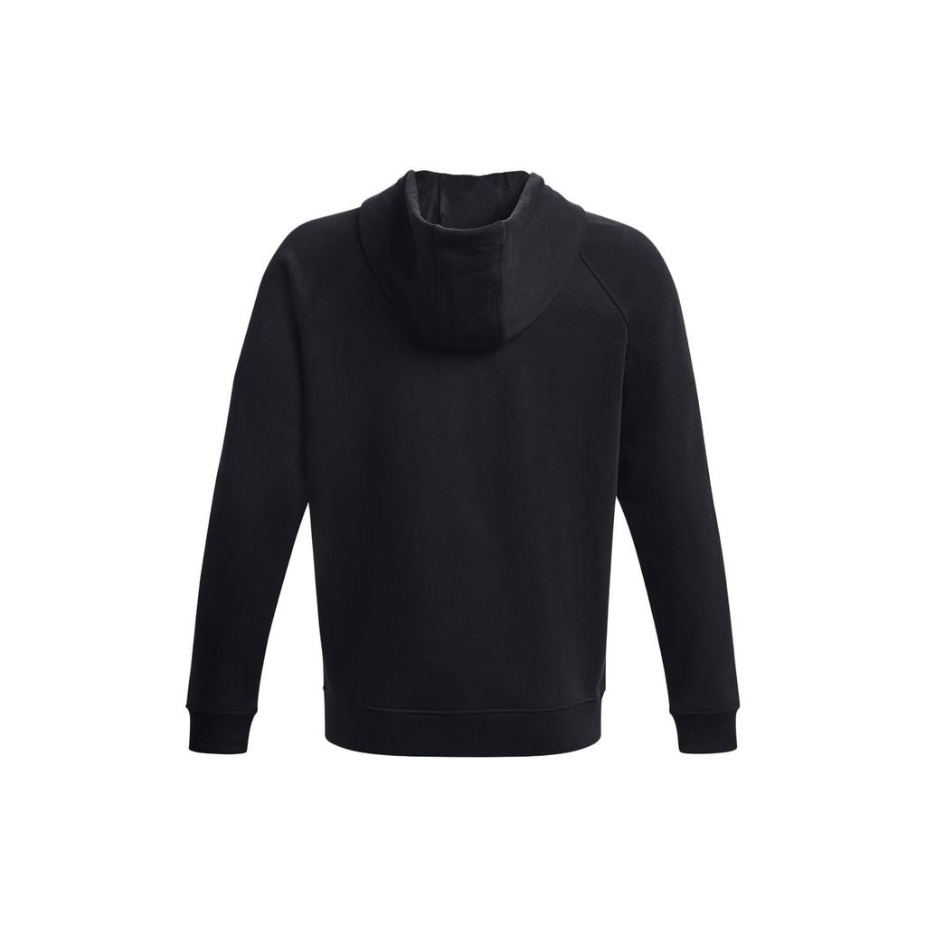 Under Armour Solid Color Full Zip Hooded Sports Jacket Men Jackets Black 1382112-001