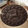 Cookie Magical Creature PrintRound Area Rug,Carpet Rug for Living Room Bedroom Sofa Playroom Decor,Non-slip Floor Mat