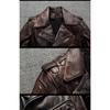 Chinesische Größe Herren schwere Motorradjacke aus natürlichem Rindsleder Oberschicht lässig Vintage Retro Moto Anzug Ledermantel Winter