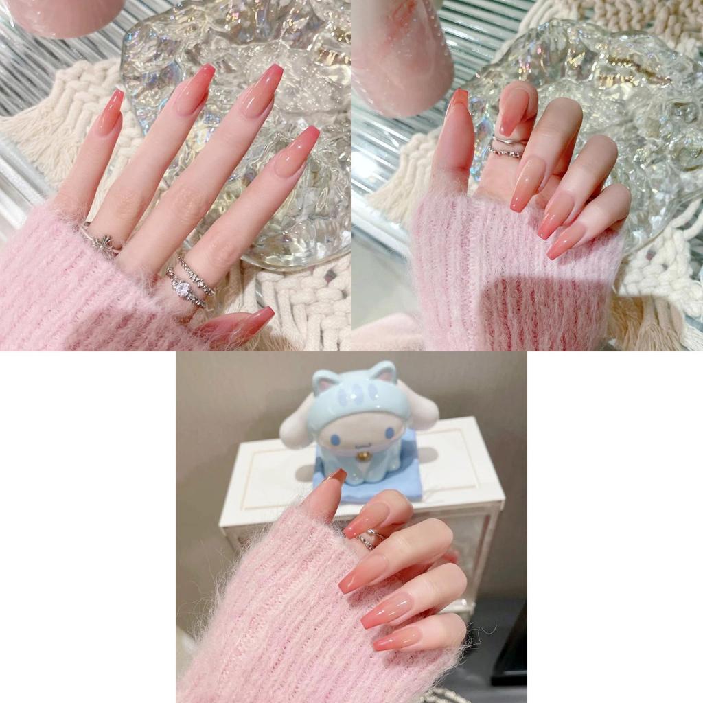 Wearable Nail Stickers Gradient Nail Wraps Removable Nail Art Pieces Complete Y18