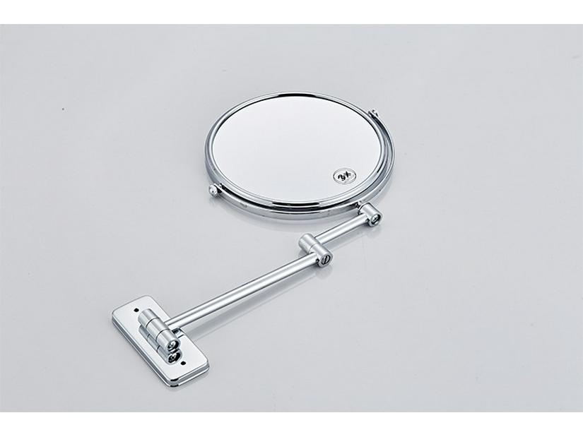 Punch-Free Telescopic Wall-Mounted Makeup Mirror: High-Definition Foldable Bathroom or Hotel Mirror with Comb.