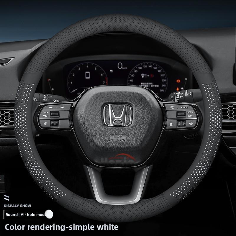 Leather Car Steering Wheel Cover for Honda HRV CRV Pilot Civic City ZRV Passport 2022 2023 2024 2025 2026 Accessories