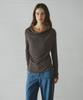 LENINA Grace Draped Stripe T-Shirt_Brown Stripe