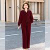 Sophisticated Spring & Autumn Two-Piece Set for Middle-Aged and Elderly Women - 2026 New Style Lapel Shirt Set