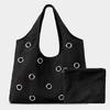 Fashion Hollow Rivet Large Capacity Tote Bag Hobos Women Handbags Luxury Soft Nylon Shoulder Bags Trend Big Shopper Purses
