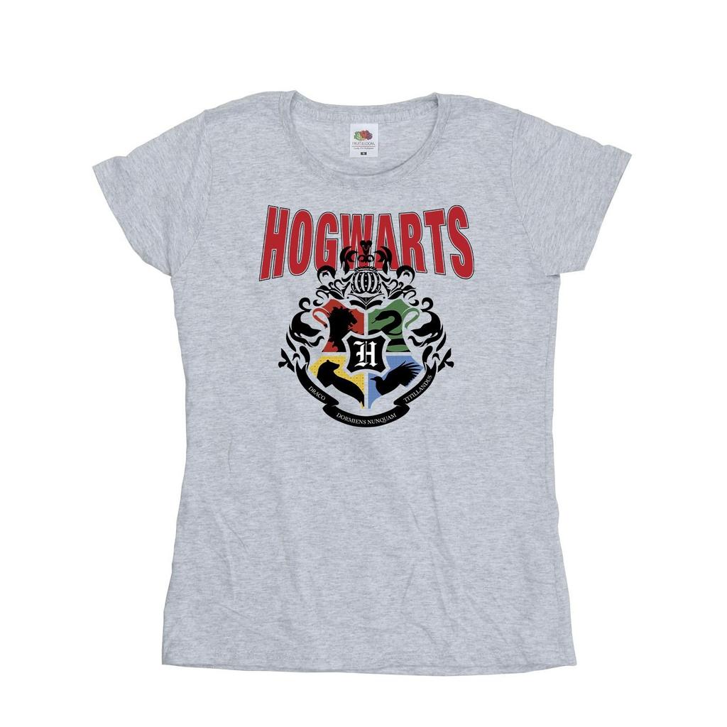 HARRY POTTER Womens/Ladies Hogwarts Emblem Cotton T-Shirt