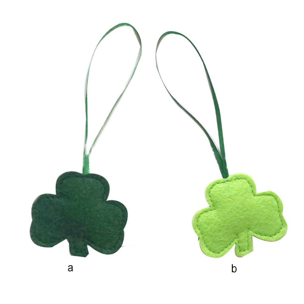 12 Pieces St Patricks Day Decorations Small Ornaments Props Festival Themed Adornments Cloth Hanging Felt for Scene Layout Use