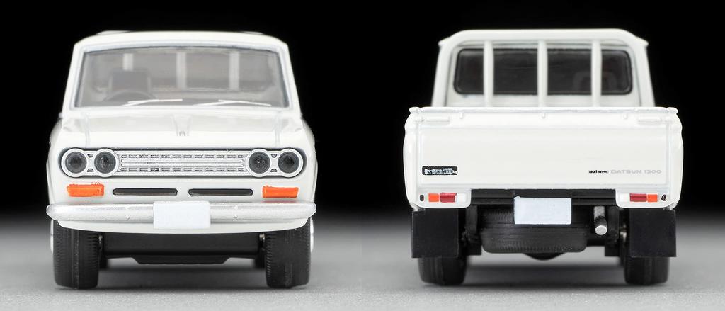 Tomica Limited Vintage Datsun Truck 1300 Deluxe White s postavou Dokončený produkt 314950 1/64 LV-195c