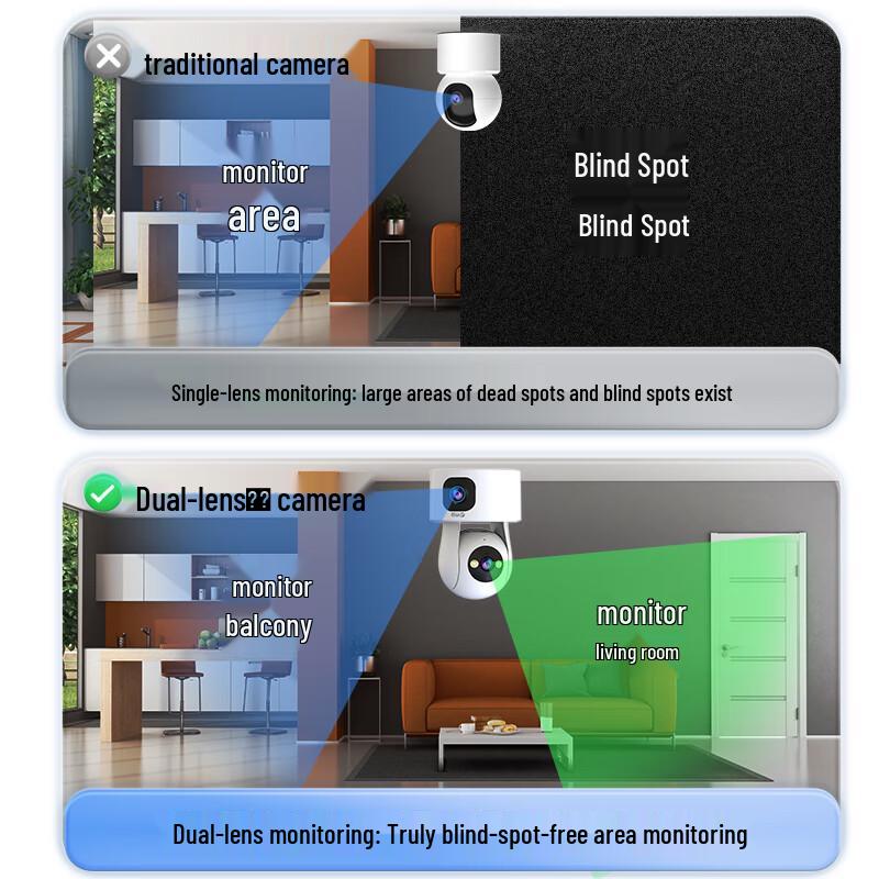 JOOAN Dual-Lens 10MP AI PTZ WiFi Security Camera