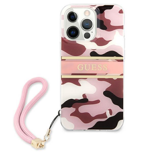 Guess Guhcp13Xkcabpi Iphone 13 Pro Max6,7 Różowy/Pink Hardcase Camo Strap Collection