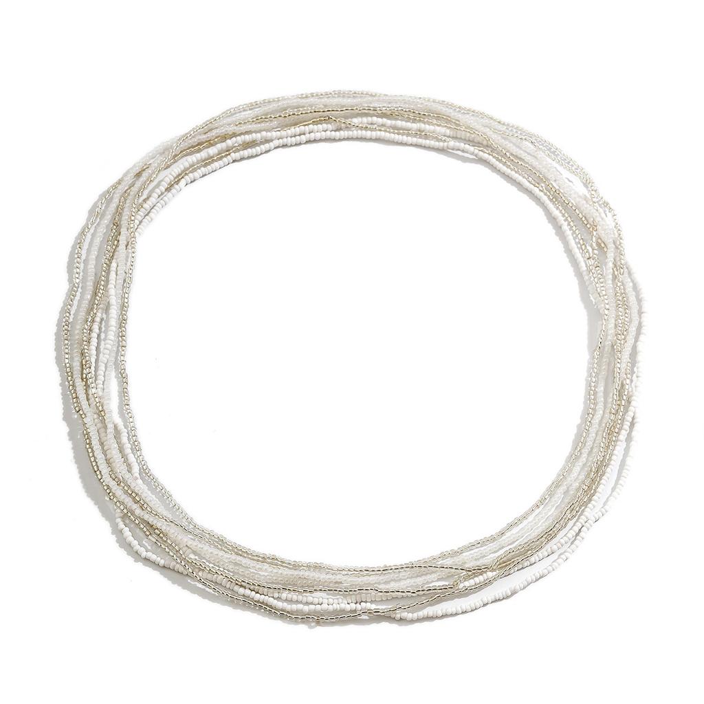 Sexy Beach Bikini Bead Waist Chain Contrast Elastic Beaded Body Chain