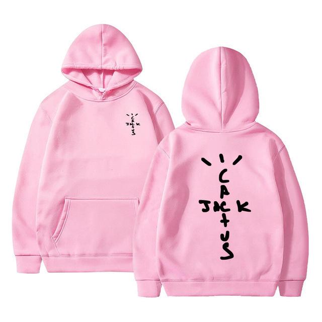 Cactus Jack Swag Alphabet Print Hooded Sweater Women's Hooded Sweatshirt Casual Pullover