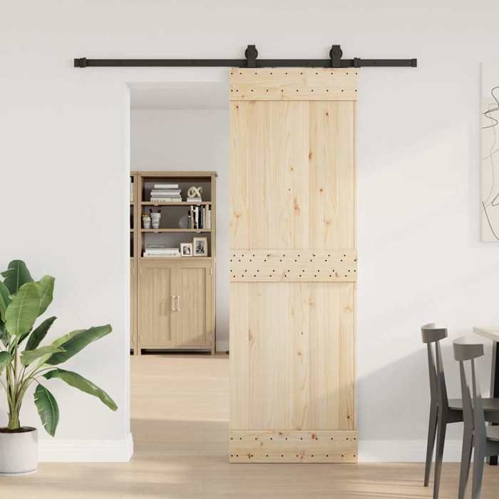 VidaXL Sliding Door Hardware Kit 183 Cm Steel Black, Sliding Door Hardware, Door Roller 4009716