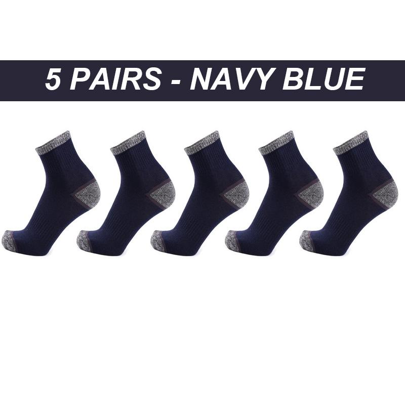 New 5 Pairs Men's Cotton Socks Sports Quick-Drying Men Autumn Winter Socks Strandard Breathable Thermal Male Trekking EU38-45