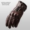 RIDEZ Genuine Leather Motorcycle Protective Smartphone Cowhide Leather All Brown Retro American Gloves, Compatible, Men's Gloves, Season, Spring,