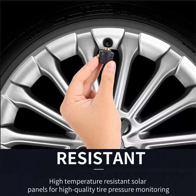 Wireless Car Tpms Tire Pressure Sensors Solar Tire Pressure Monitoring System Temperature Alarm 6 Wheel Tyre External Sensor