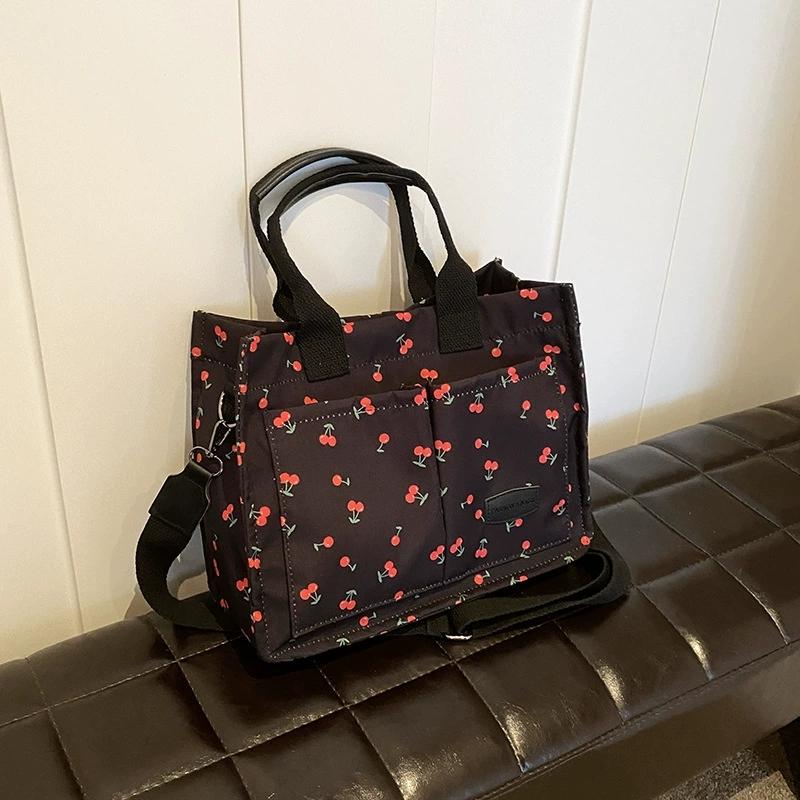 Large Capacity Printed Handbag – Trendy Women’s Shoulder & Crossbody Organizer Storage Bag for Travel