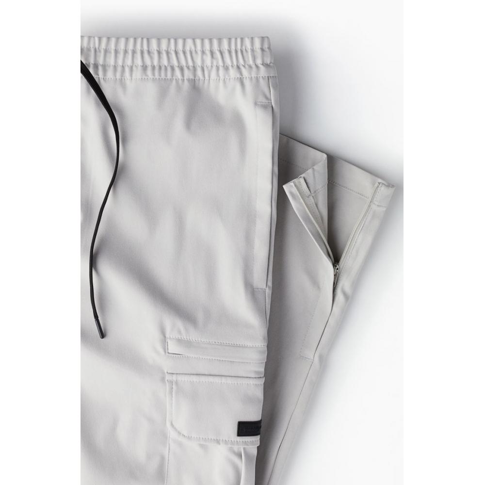 H M sliM Fit Cargo Pants ligHt Grey