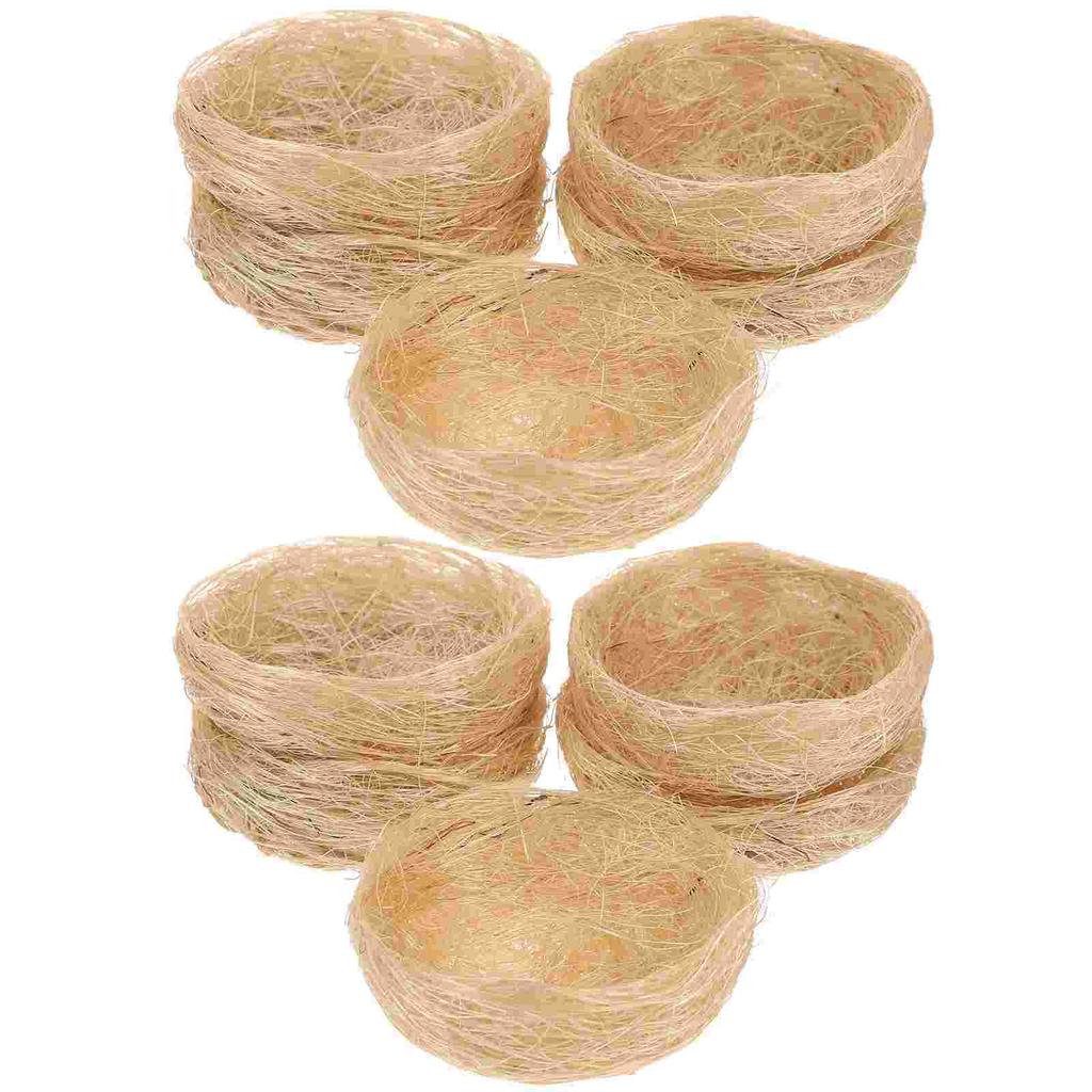 10 Pcs Handmade Artificial Bird Nest Faux Nesting Box For Decoration Wedding Easter Party Photography Props Micro Landscape deco