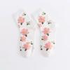 Moda Casual Crew Elegant Damas Calcetines De Algodon Invisibles Con Estampado Flores Corte Bajo Y Ancho Hasta El Tendon De