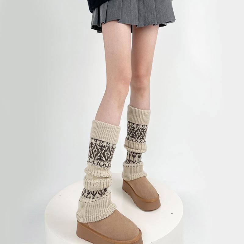 Elegant Knitted Boot Socks Women Girls Piled Up Socks Leg Warmer Enjoy Comfort for Daily Use in the Autumn and Winter