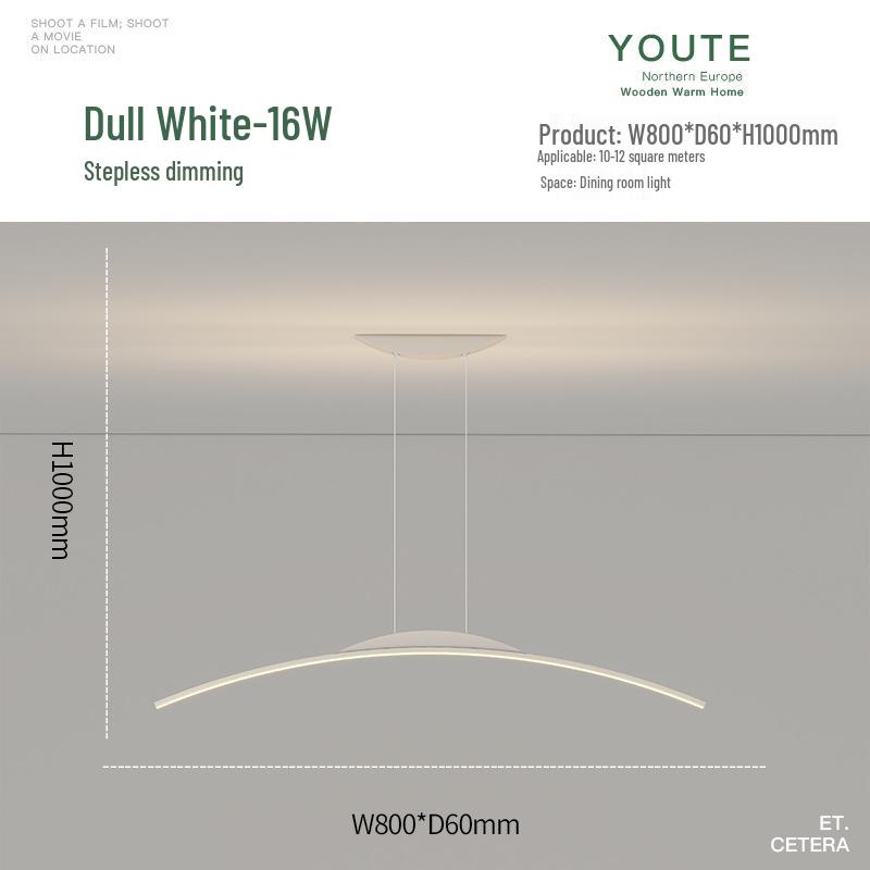 Nordic Minimalist LED Pendant Light - Sleek, Single-Line Design for Dining Room, Study, Bar, or Office.