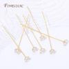 18K Gold Plated CZ Long Stem Pins,3/4/5mm Cubic Zirconia Head Pins For Jewelry Making,DIY Beading Craft,Earrings Accessories