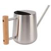 Watering Can 900ml Stainless Steel Long Spout Wooden Handle Elegant Flower Watering Pot for Garden