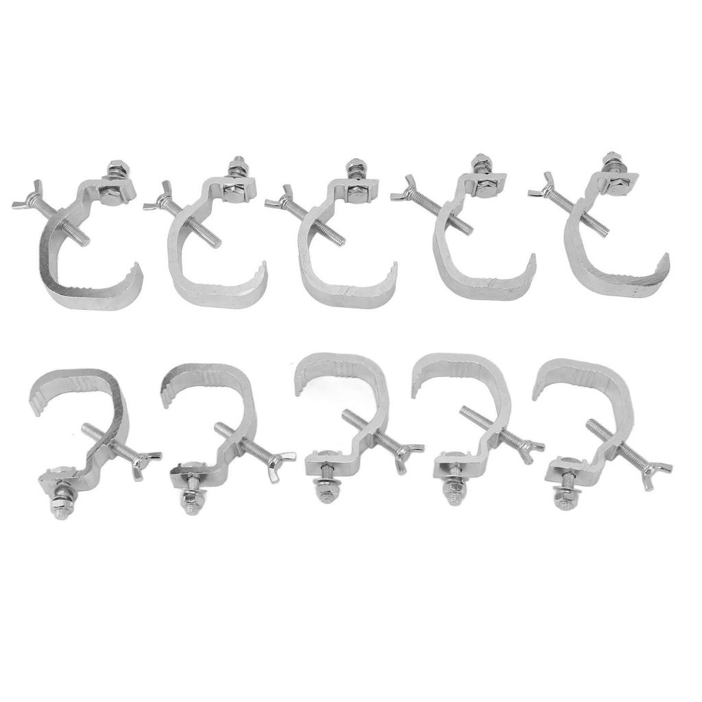 10PCS Stage Light Clamp 77lb Truss Clamp Aluminium Alloy Effortless Install Fits 30 to 52mm OD Pipe