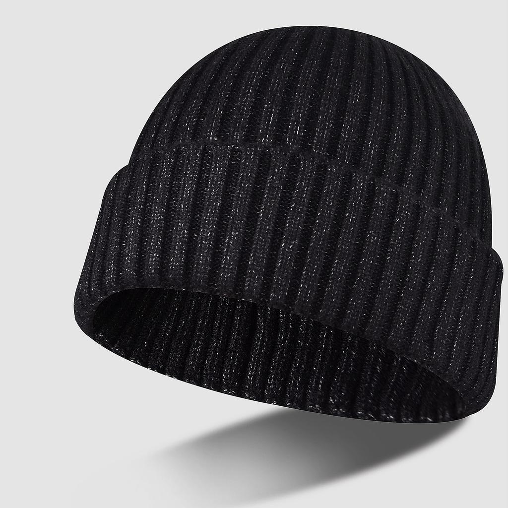 Thickened hat couple autumn and winter tide solid color knitted hat men's wool hat women's winter warm ear protection cold hat tide