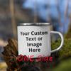 Custom Made on Both Sides / One Side Enamel Coffee Mugs Company Logo Creative Design Name Cups Anniversary Holiday Gifts