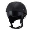 Vintage-Style Leather Half Helmet Adults Motorcycle Scooter Riding DOT Certified All Season Universal Fit