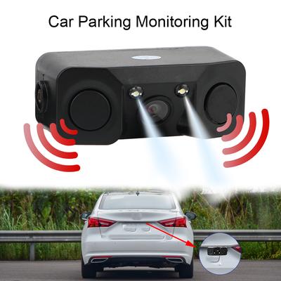 3 In 1 Radar Parking Sensor Kit Visible Parktronic LED Display System Backup Monitor Reversing Camera Alarm Reversing Radar