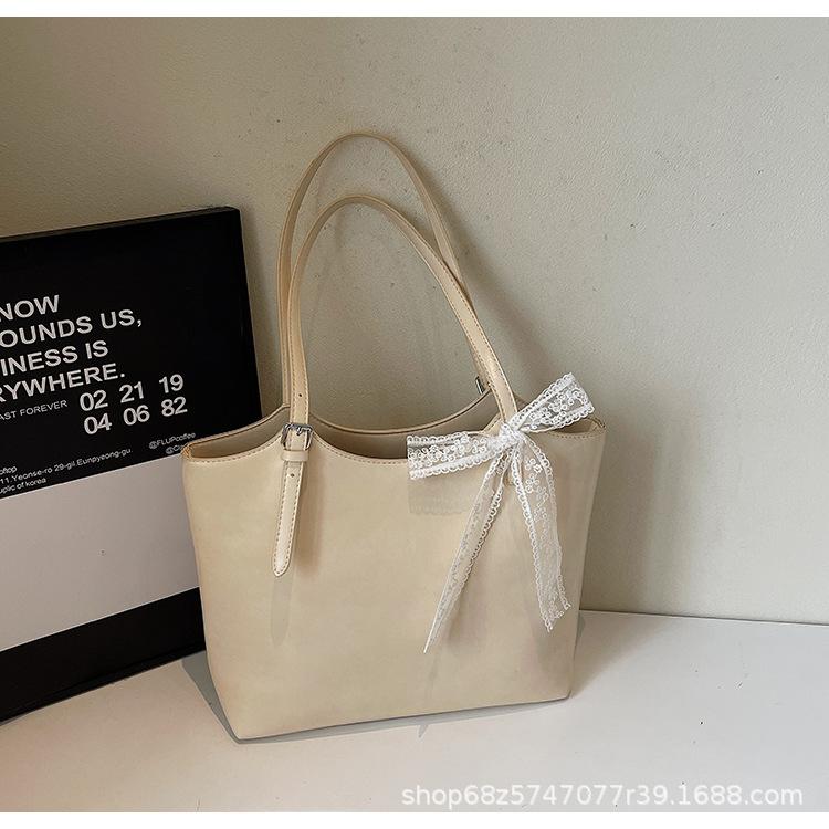 Large-capacity Tote Bag Women's 2025 New Shoulder Solid Color Trend Simple Korean Version Fashion Underarm Bag Mother and Child Bag