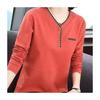 Long-sleeved T-shirt Women's Spring and Autumn Top Large Size New Middle-aged Mother Foreign Versatile Loose Meat-covering Bottoming Shirt