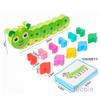 Colorful Caterpillar Shape Sorting and Matching Toy Educational Wooden Early Learning Toy Colorful Toy Durable Wooden Toy Gifts