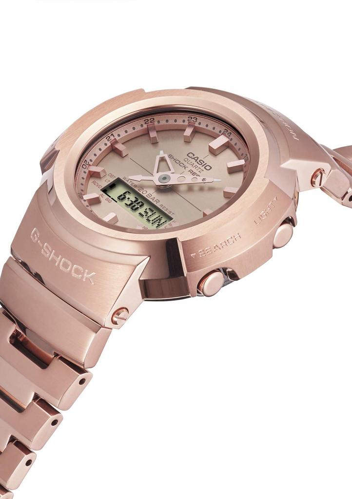 Zegarek męski Casio G-Shock AWM-500GD-4AJF w kolorze złotym, w całości metalowy, solarny, sterowany radiowo, autentyczny produkt japoński