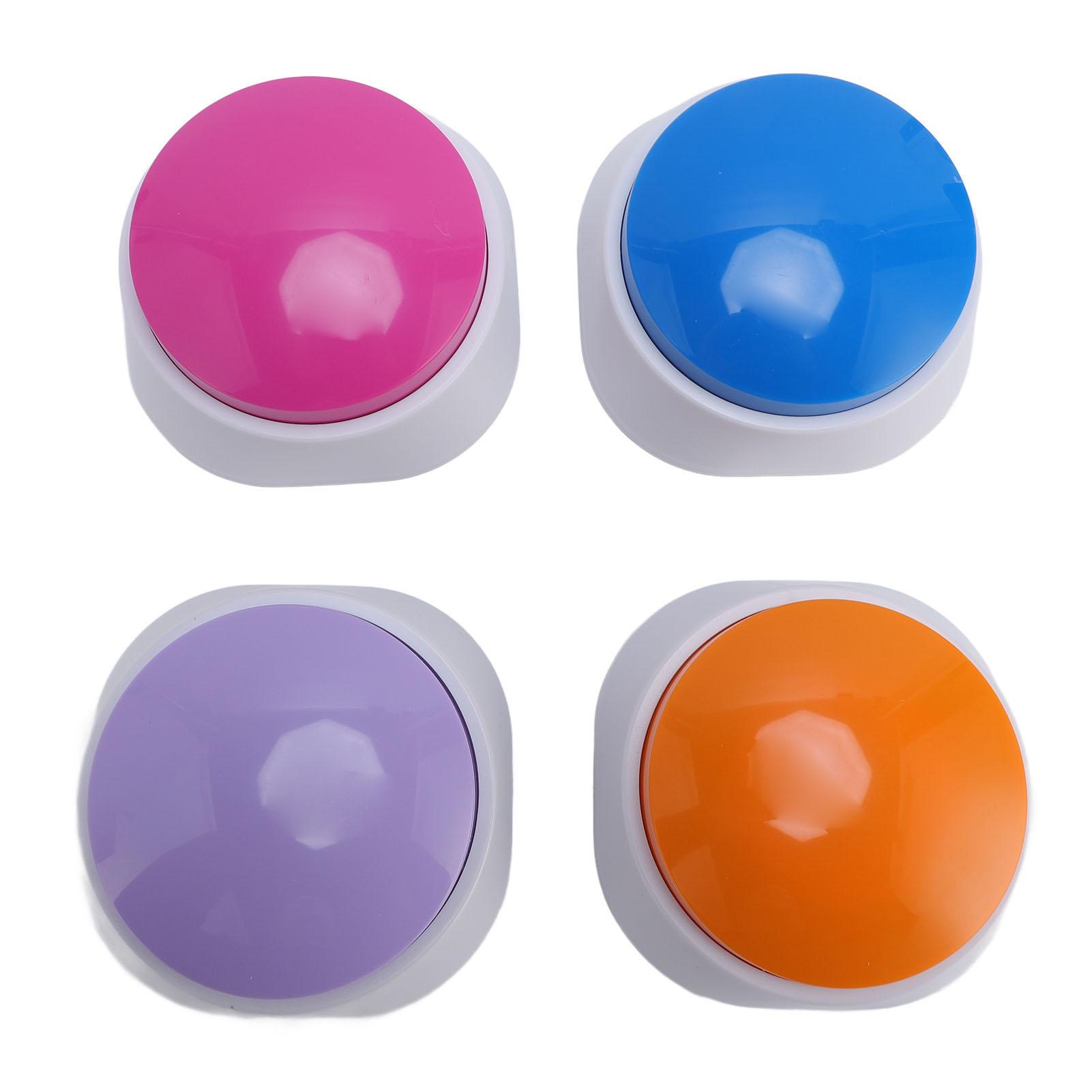 

4PCS Voice Recording Button 30 Second Record Playback Voice Recording Clicker for Dogs Cats Rose