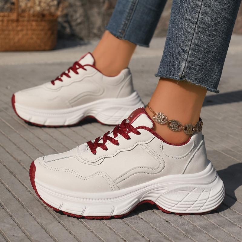 Fashion Hot Selling Comfortable and Elegant Thick Shoes Women's Casual Sports Running Waterproof Spring Autumn New Style Mesh Lined