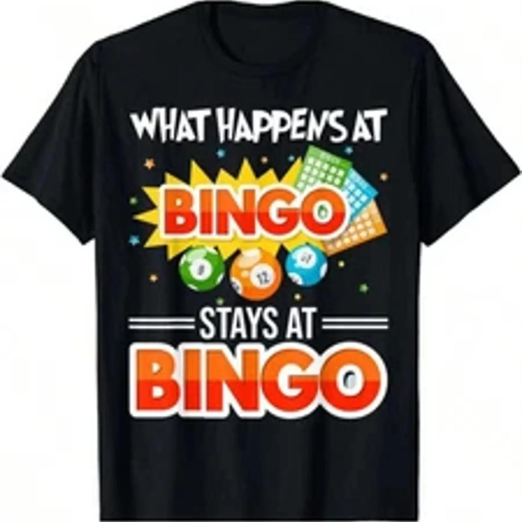 Unisexs Bingo Game T Shirt 100 Oversized Loose Fit With Numbere Vintage Soft Stylish Breathable Designer Clothes Graphic