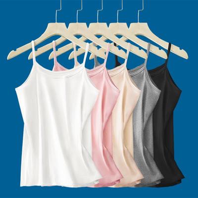 Naiste kitsa lõikega modalist camisole: Varrukateta, Suur suurus, Kõigega sobiv, Suvetopp